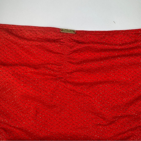 Beach Bunny Hally Full Bottom Bikini Red Gold Ring XL NWT $155 - Picture 4 of 7